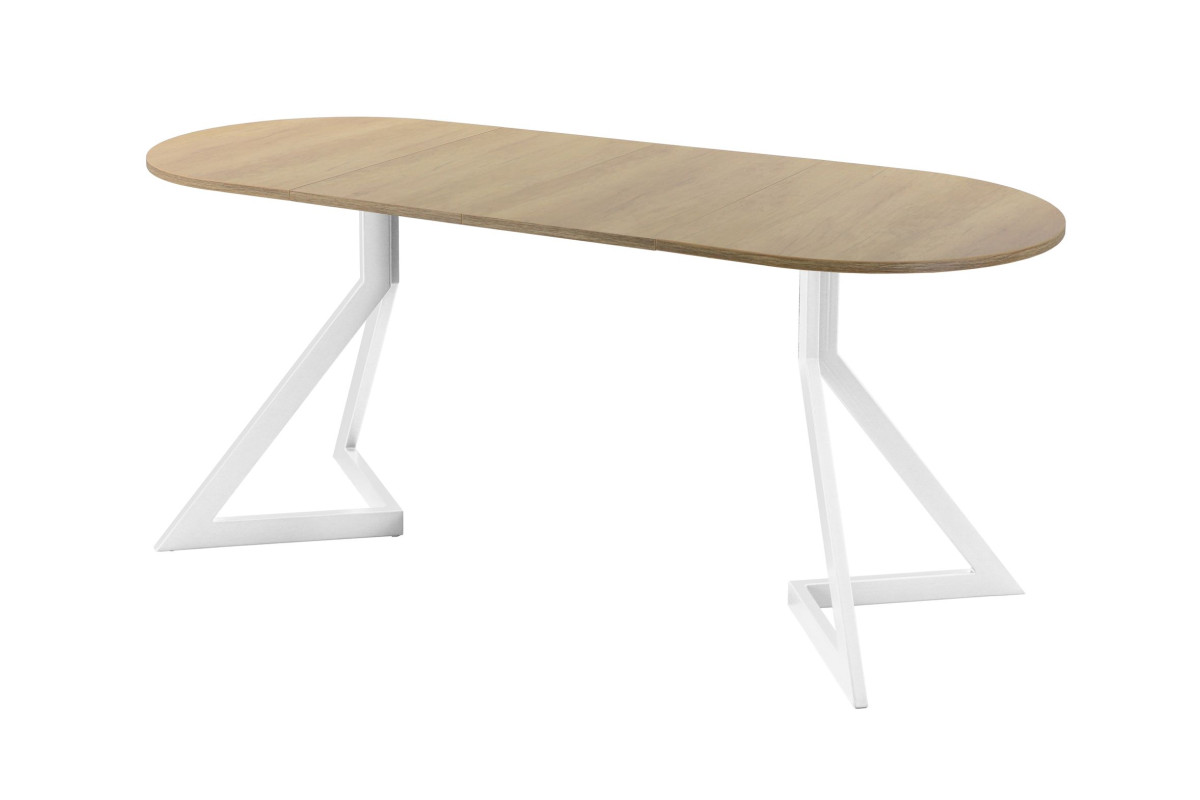 Обеденный стол AMC Elite (серии SLIM) / E20(1200) D3 (белый/Дуб Небраска Натуральный)