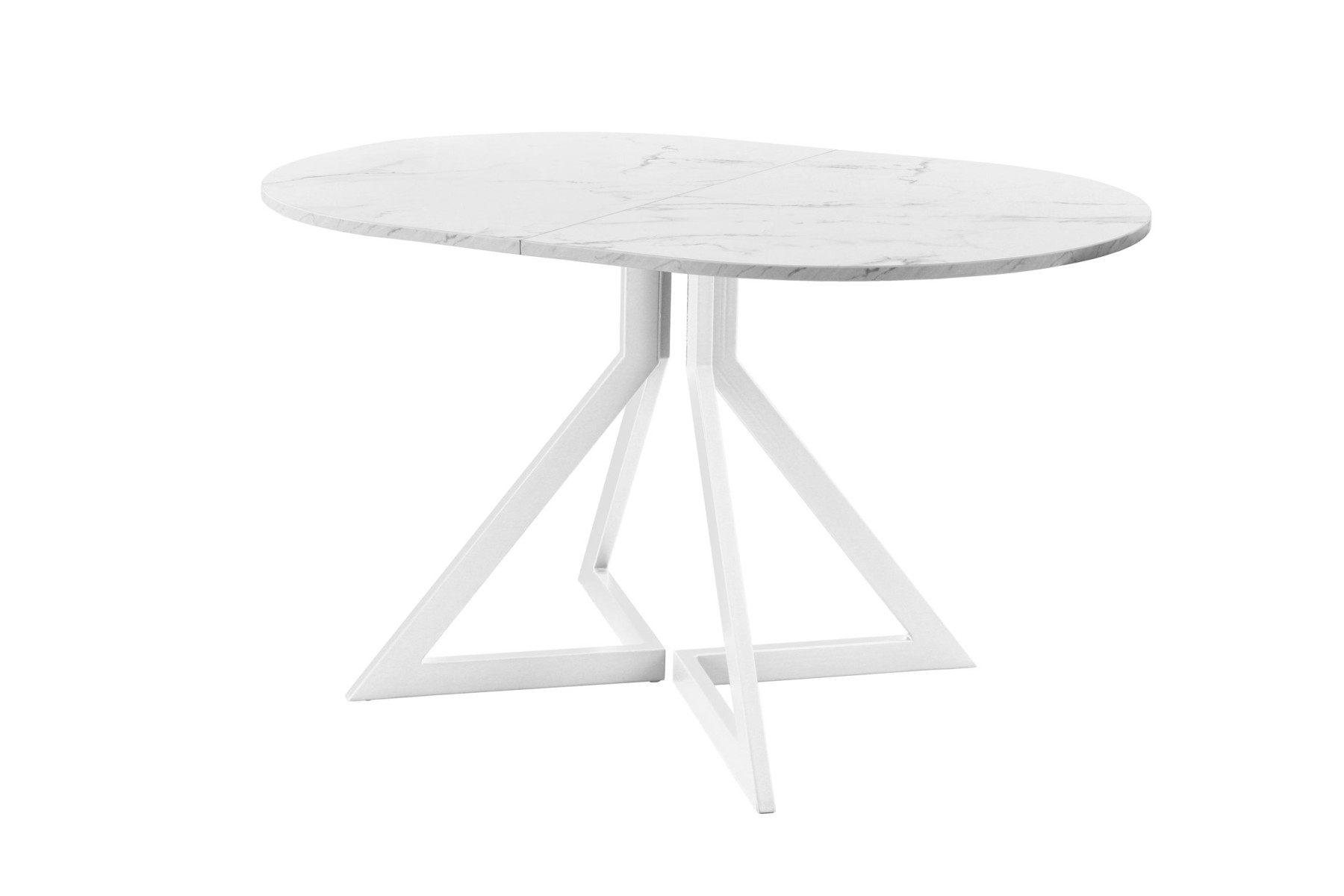 Обеденный стол AMC Elite (серии SLIM) / E20(1100) D3 (белый/Мрамор Кристалл)