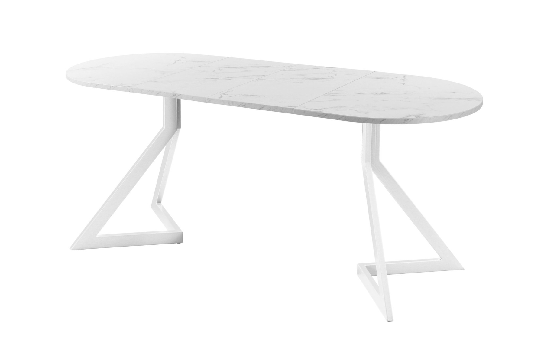 Обеденный стол AMC Elite (серии SLIM) / E20(1100) D3 (белый/Мрамор Кристалл)