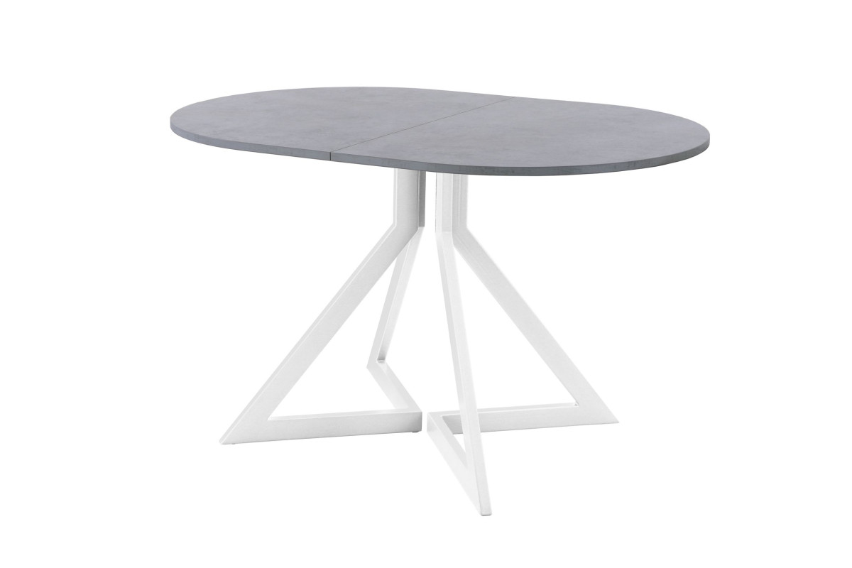 Обеденный стол AMC Elite (серии SLIM) / E20(1200) D3 (белый/Бетон Чикаго светло-серый)
