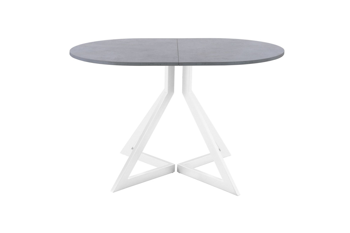 Обеденный стол AMC Elite (серии SLIM) / E20(1200) D3 (белый/Бетон Чикаго светло-серый)
