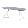 Обеденный стол AMC Elite (серии SLIM) / E20(1200) D3 (белый/Бетон Чикаго светло-серый)