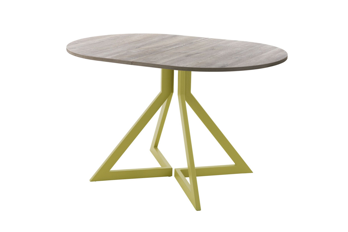 Обеденный стол AMC Elite (серии SLIM) / E20(1100) D3 (золото/Дуб Уайт-Ривер песочно-бежевый)