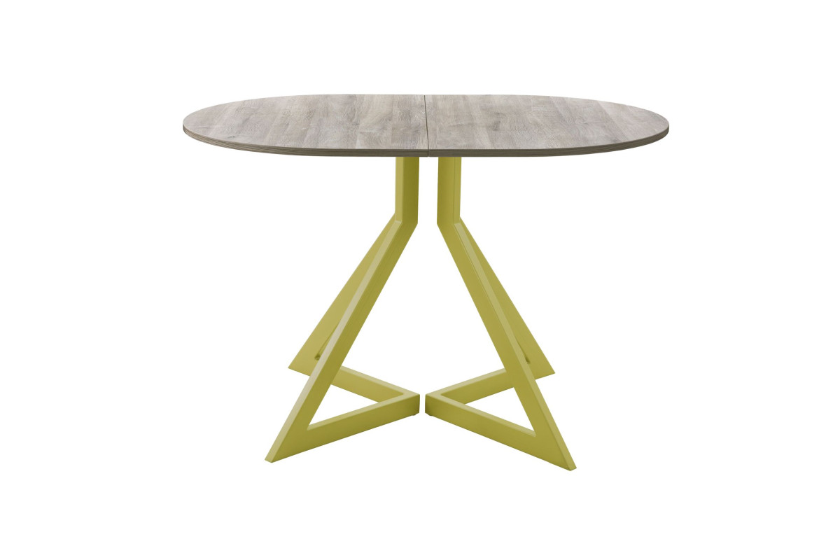 Обеденный стол AMC Elite (серии SLIM) / E20(1100) D3 (золото/Дуб Уайт-Ривер песочно-бежевый)