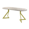 Обеденный стол AMC Elite (серии SLIM) / E20(1100) D3 (золото/Дуб Уайт-Ривер песочно-бежевый)