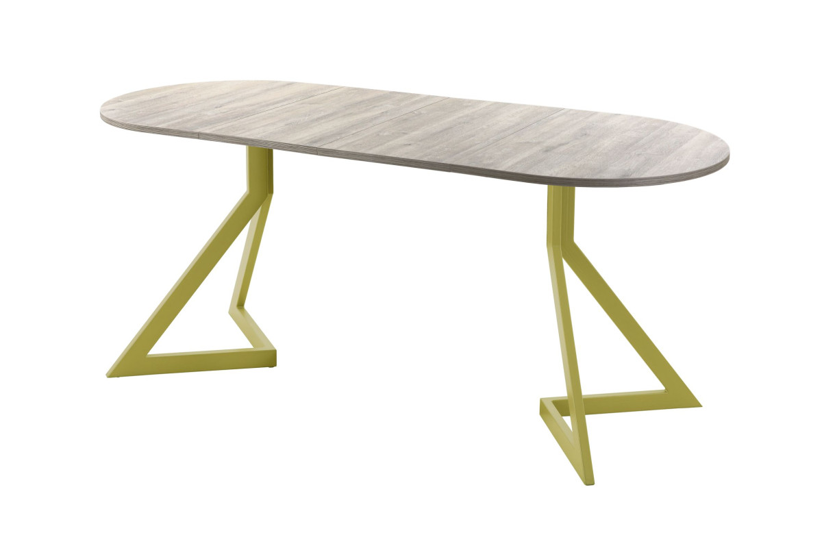 Обеденный стол AMC Elite (серии SLIM) / E20(1100) D3 (золото/Дуб Уайт-Ривер песочно-бежевый)