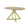 Обеденный стол AMC Elite (серии SLIM) / E20(1100) D3 (золото/Дуб Небраска Натуральный)