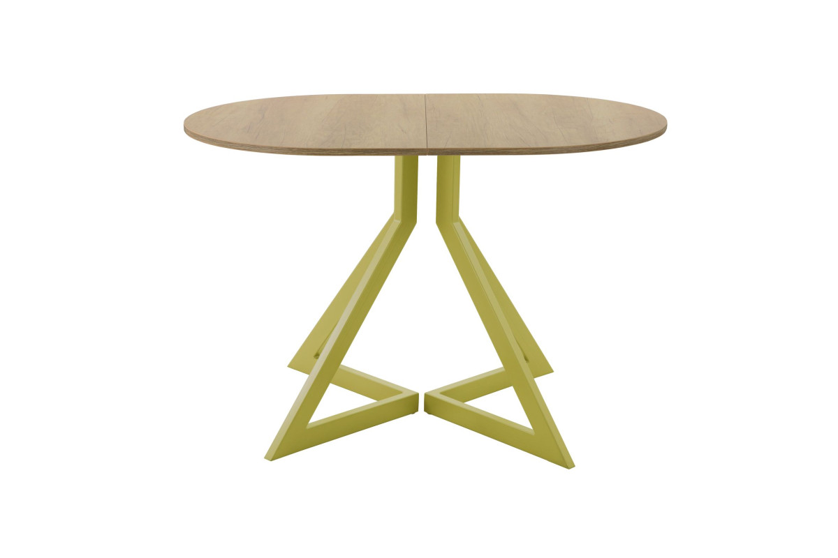 Обеденный стол AMC Elite (серии SLIM) / E20(1100) D3 (золото/Дуб Небраска Натуральный)