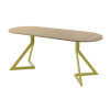 Обеденный стол AMC Elite (серии SLIM) / E20(1100) D3 (золото/Дуб Небраска Натуральный)