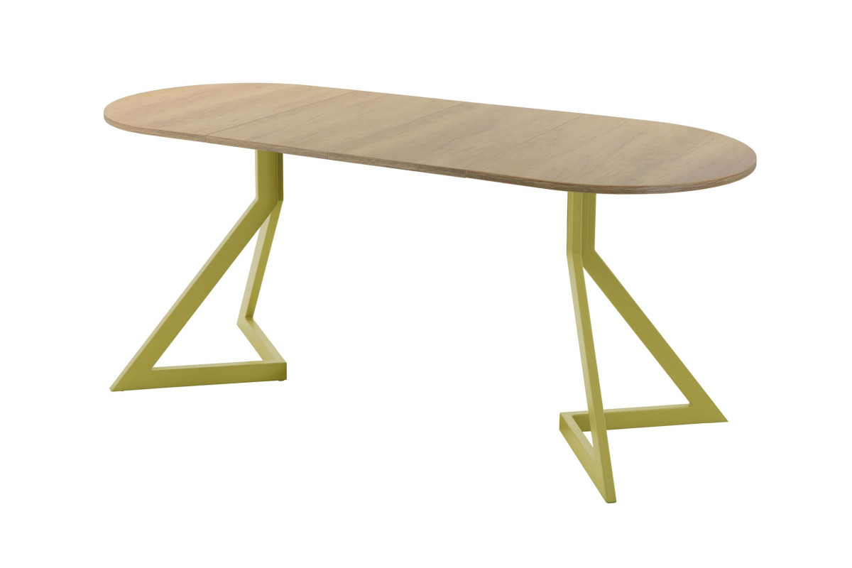 Обеденный стол AMC Elite (серии SLIM) / E20(1100) D3 (золото/Дуб Небраска Натуральный)