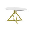 Обеденный стол AMC Elite (серии SLIM) / E20(1100) D3 (золото/Мрамор Кристалл)