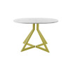 Обеденный стол AMC Elite (серии SLIM) / E20(1100) D3 (золото/Мрамор Кристалл)