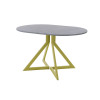 Обеденный стол AMC Elite (серии SLIM) / E20(1100) D3 (золото/Бетон Чикаго светло-серый)