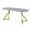 Обеденный стол AMC Elite (серии SLIM) / E20(1100) D3 (золото/Бетон Чикаго светло-серый)