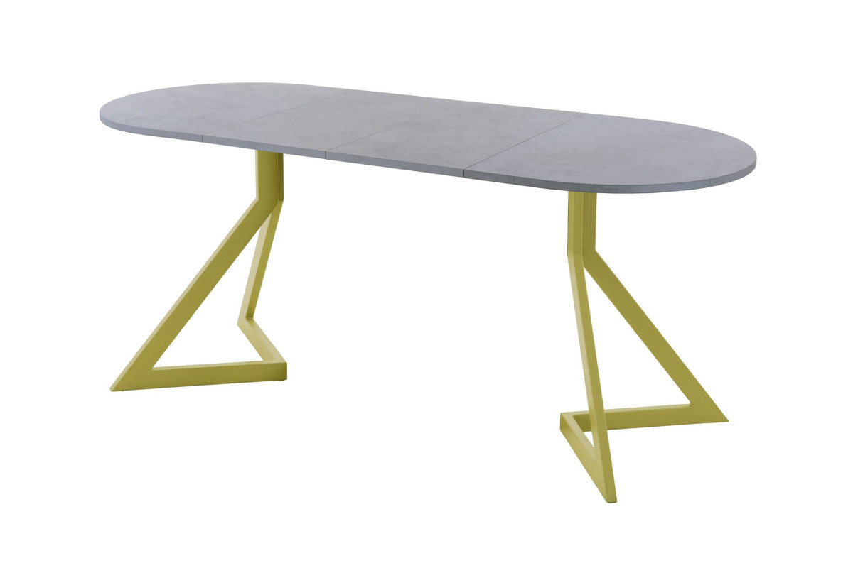 Обеденный стол AMC Elite (серии SLIM) / E20(1100) D3 (золото/Бетон Чикаго светло-серый)
