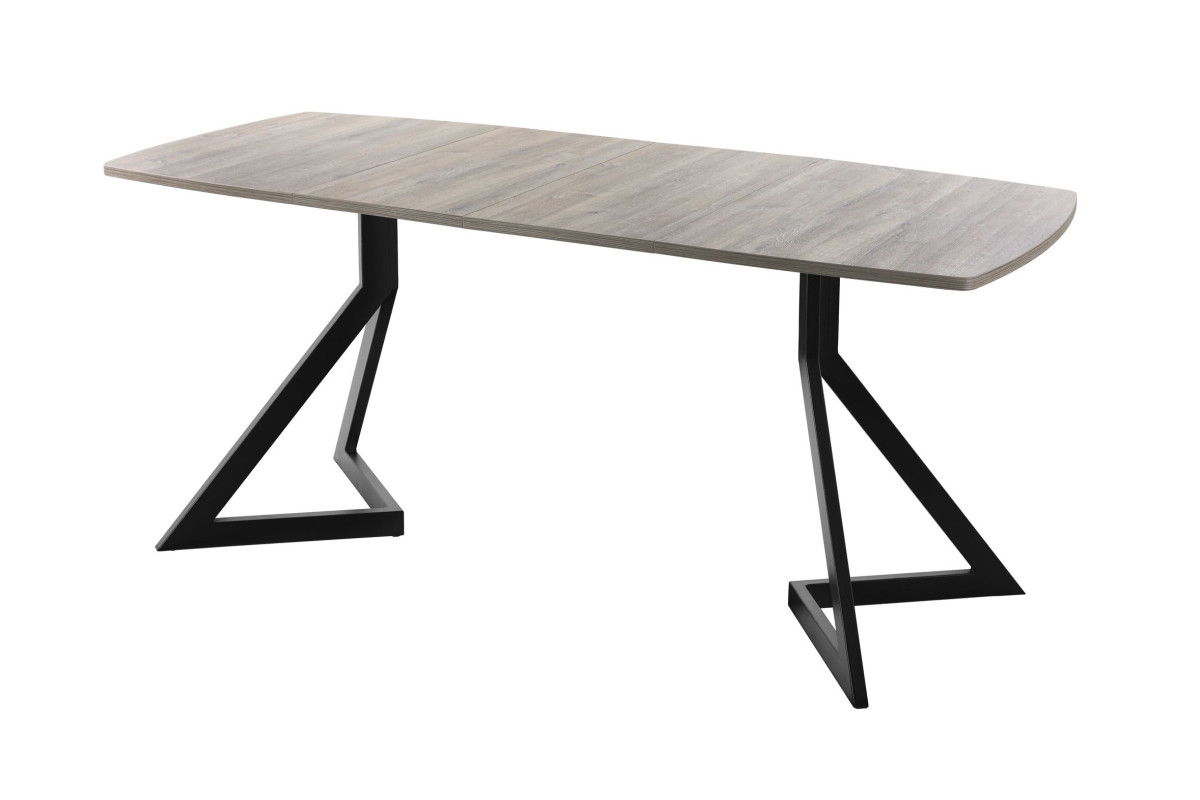 Обеденный стол AMC Elite (серии SLIM) / E20(1200) D6 (черный/Дуб Уайт-Ривер песочно-бежевый)