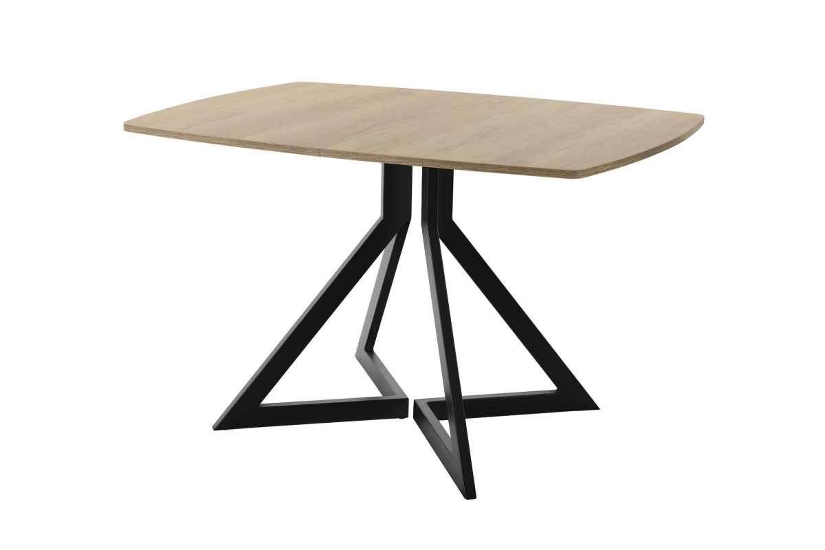 Обеденный стол AMC Elite (серии SLIM) / E20(1200) D6 (черный/Дуб Небраска Натуральный)