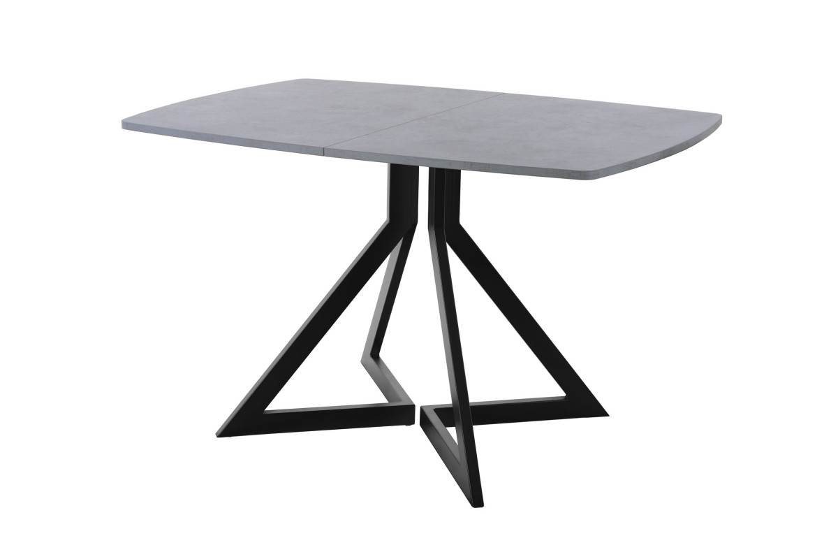 Обеденный стол AMC Elite (серии SLIM) / E20(1200) D6 (черный/Бетон Чикаго светло-серый)