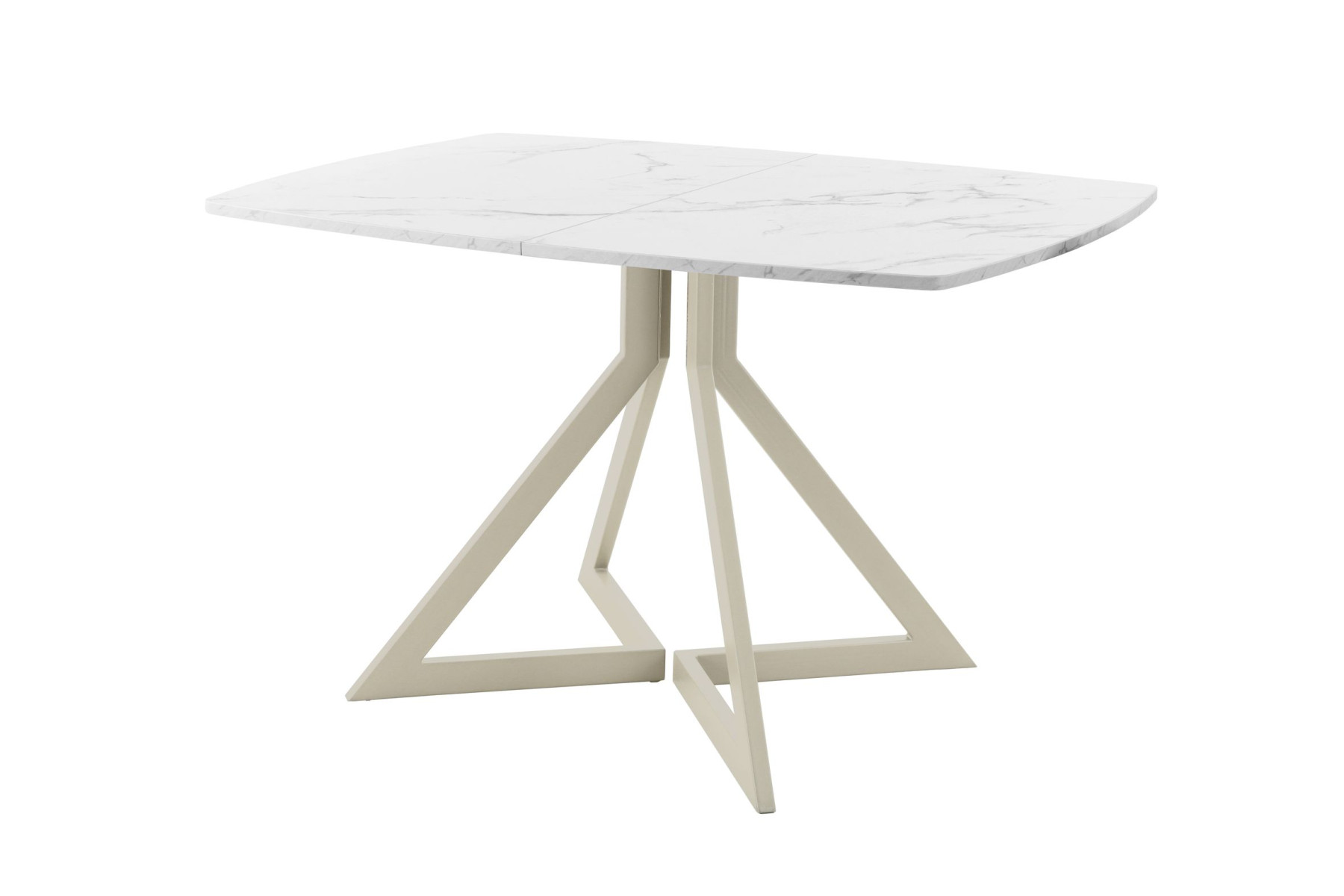 Обеденный стол AMC Elite (серии SLIM) / E20(1100) D6 (бежевый/Мрамор Кристалл)