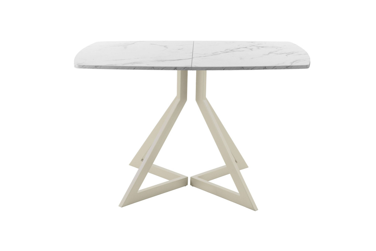 Обеденный стол AMC Elite (серии SLIM) / E20(1100) D6 (бежевый/Мрамор Кристалл)