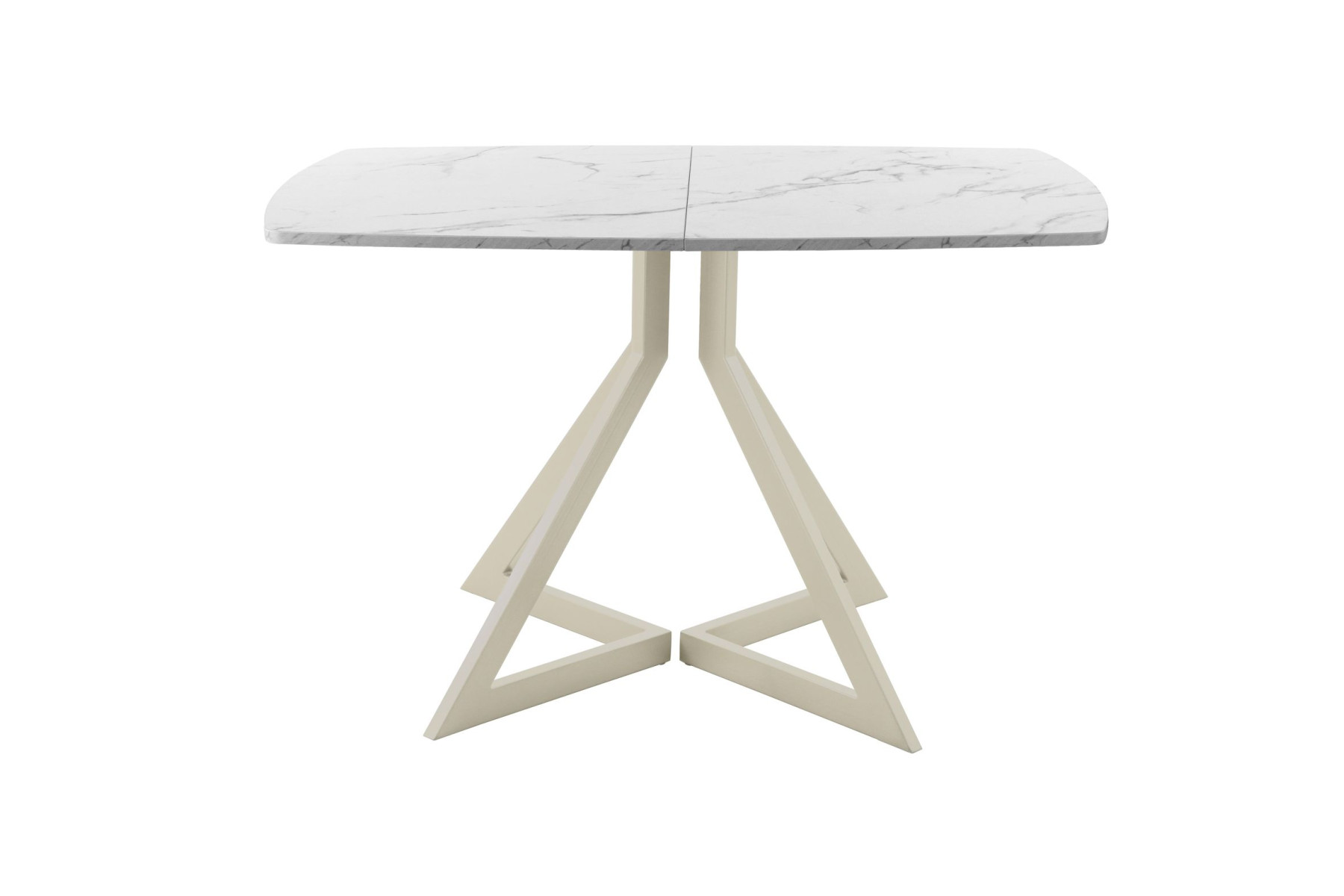 Обеденный стол AMC Elite (серии SLIM) / E20(1100) D6 (бежевый/Мрамор Кристалл)