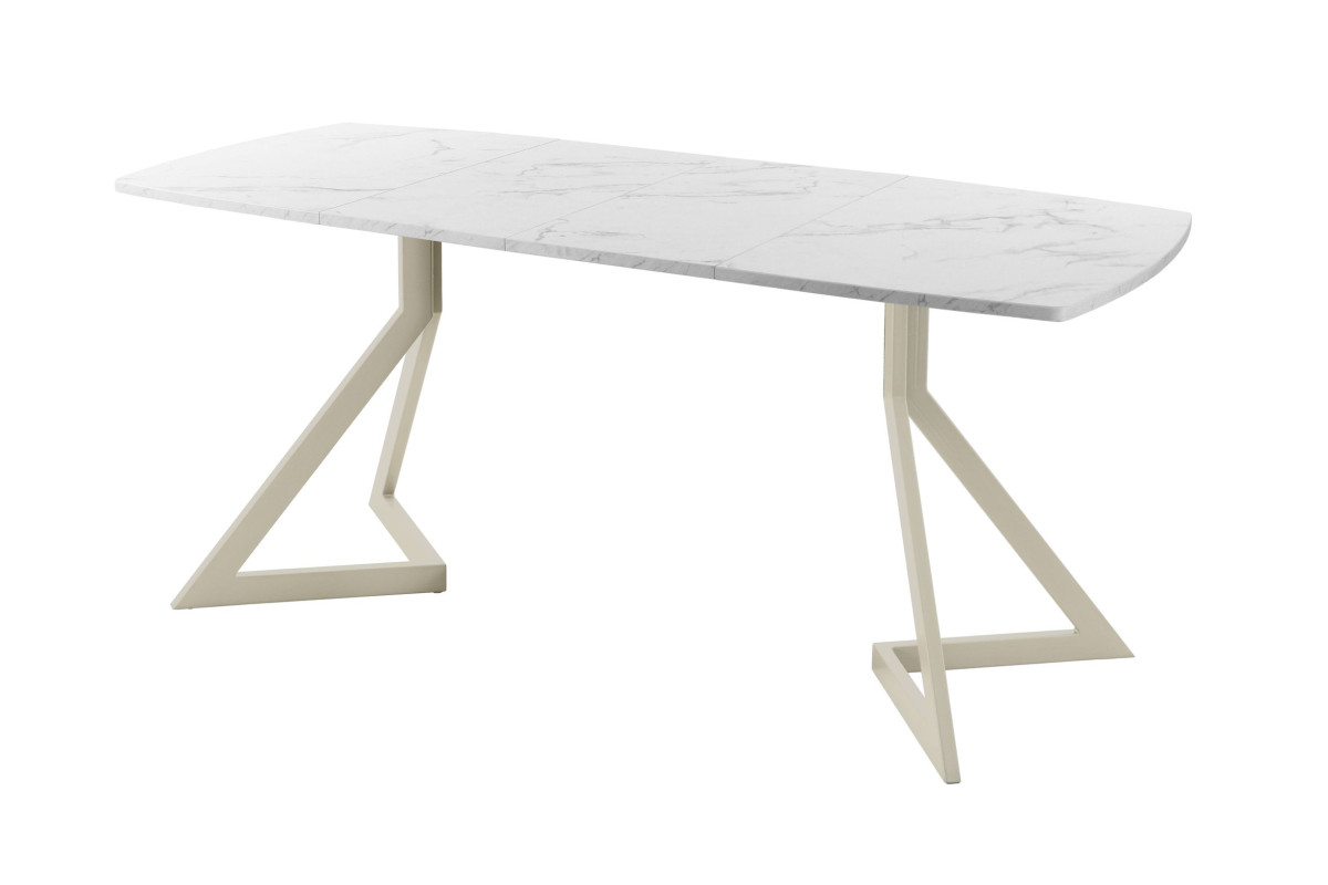 Обеденный стол AMC Elite (серии SLIM) / E20(1100) D6 (бежевый/Мрамор Кристалл)