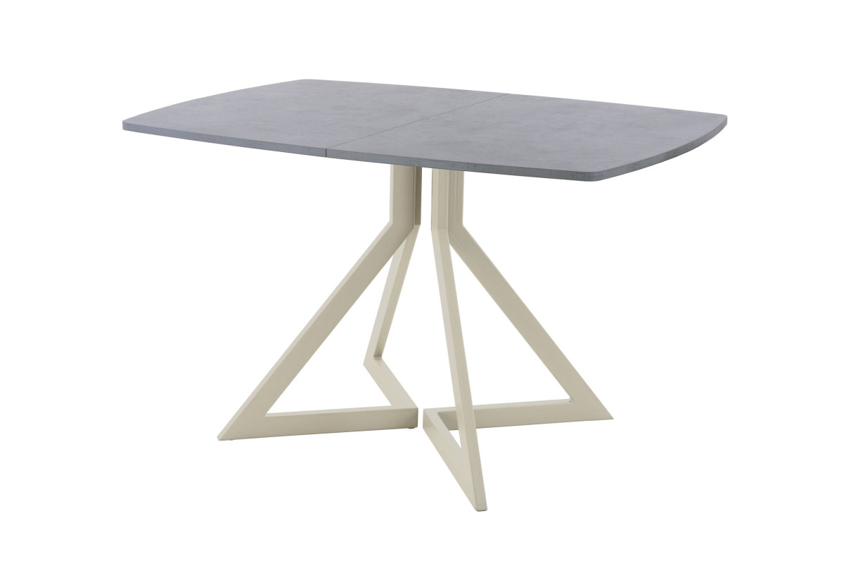 Обеденный стол AMC Elite (серии SLIM) / E20(1200) D6 (бежевый/Бетон Чикаго светло-серый)