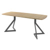 Обеденный стол AMC Elite (серии SLIM) / E20(1200) D6 (графит/Дуб Небраска Натуральный)