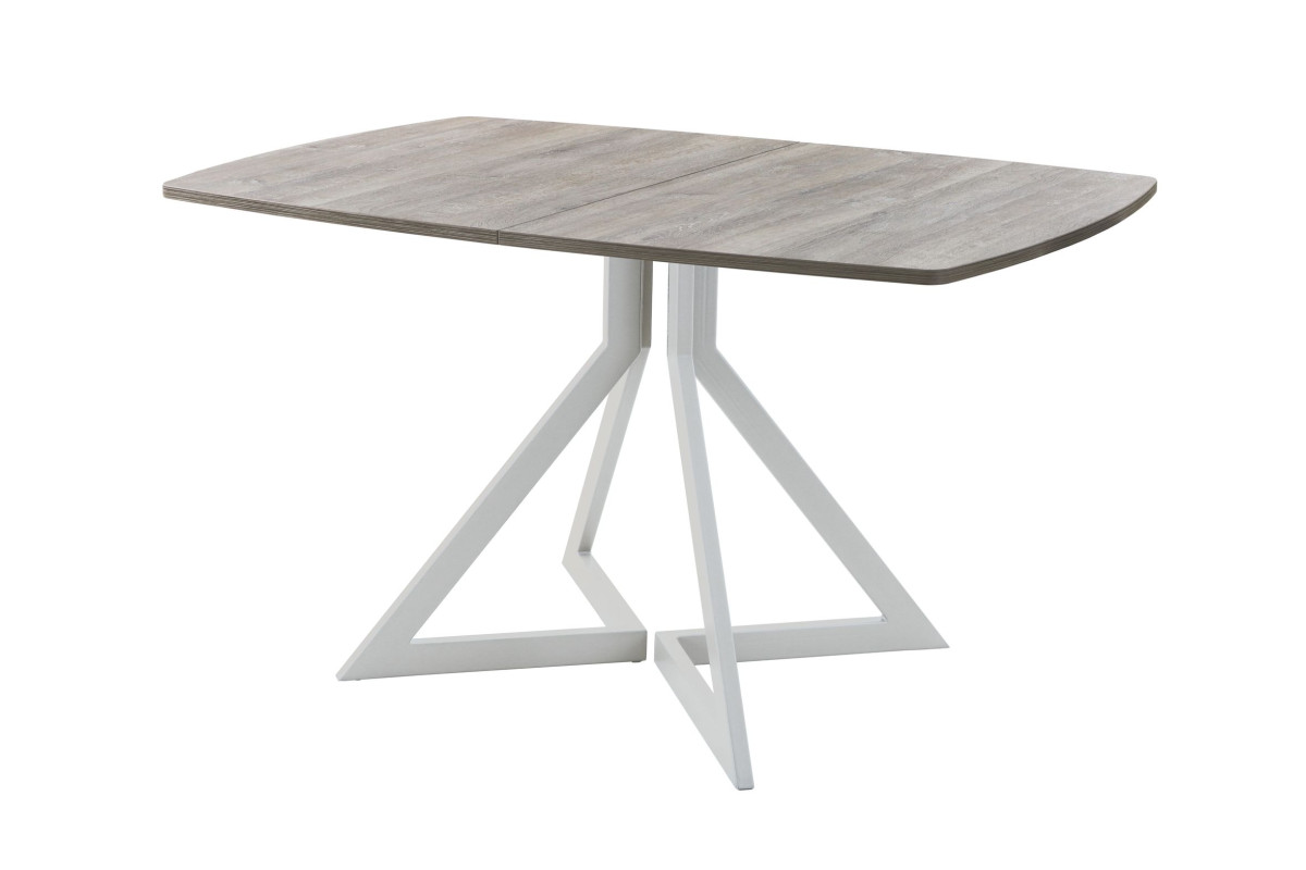 Обеденный стол AMC Elite (серии SLIM) / E20(1100) D6 (серебро/Дуб Уайт-Ривер песочно-бежевый)