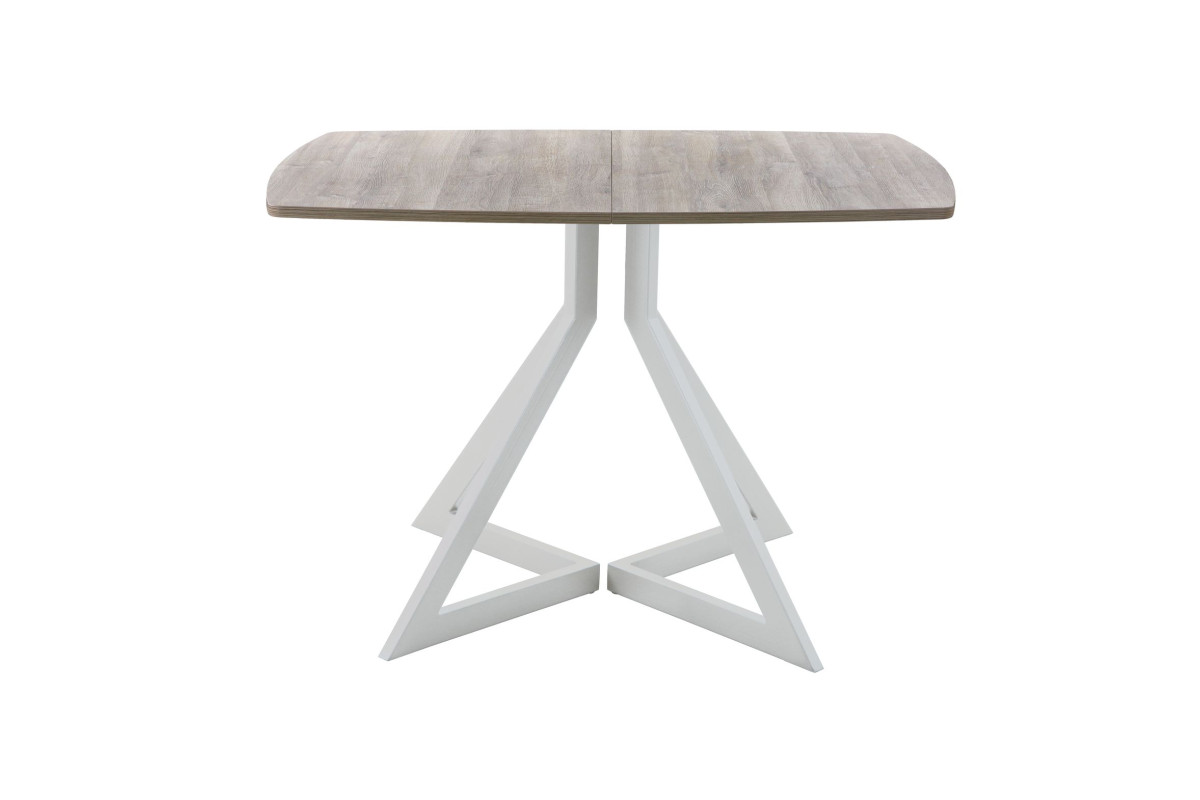 Обеденный стол AMC Elite (серии SLIM) / E20(1100) D6 (серебро/Дуб Уайт-Ривер песочно-бежевый)