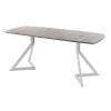 Обеденный стол AMC Elite (серии SLIM) / E20(1100) D6 (серебро/Дуб Уайт-Ривер песочно-бежевый)