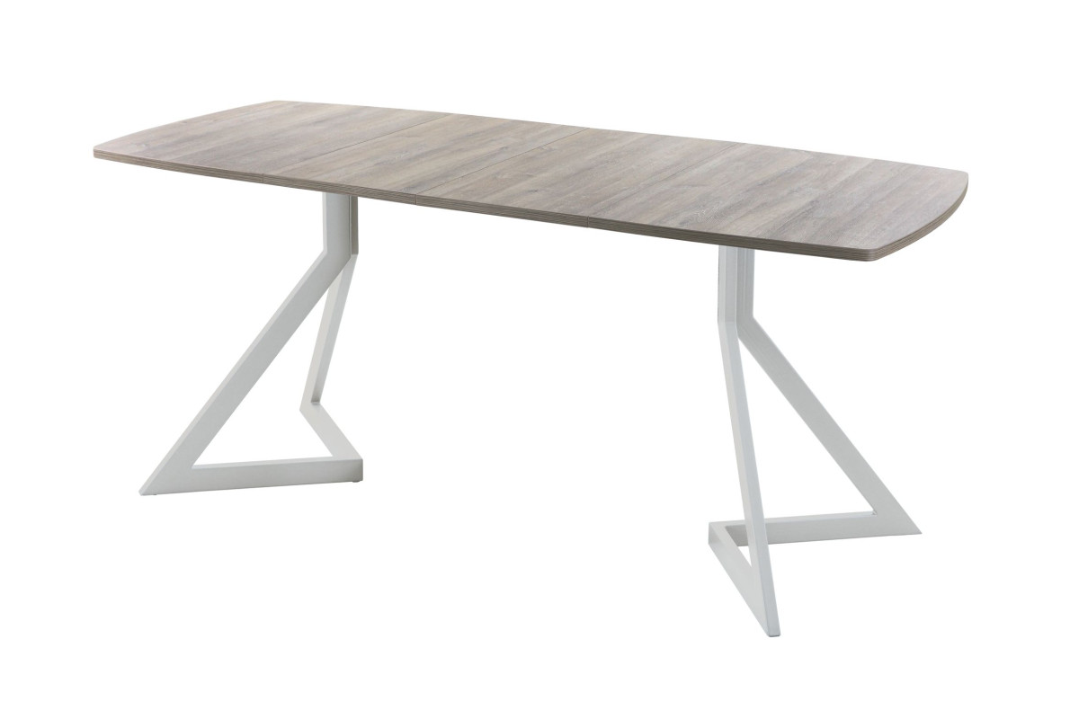 Обеденный стол AMC Elite (серии SLIM) / E20(1100) D6 (серебро/Дуб Уайт-Ривер песочно-бежевый)