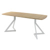 Обеденный стол AMC Elite (серии SLIM) / E20(1200) D6 (серебро/Дуб Небраска Натуральный)
