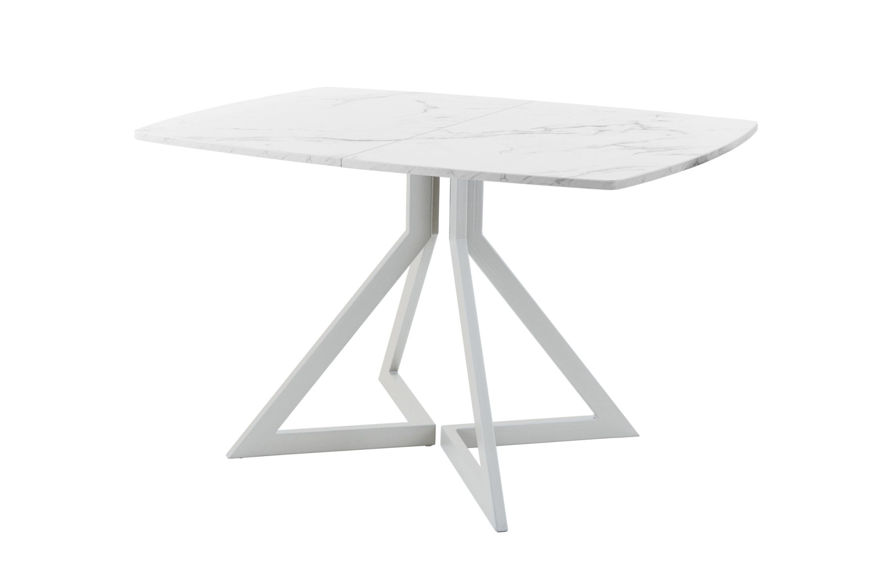 Обеденный стол AMC Elite (серии SLIM) / E20(1200) D6 (серебро/Мрамор Кристалл)