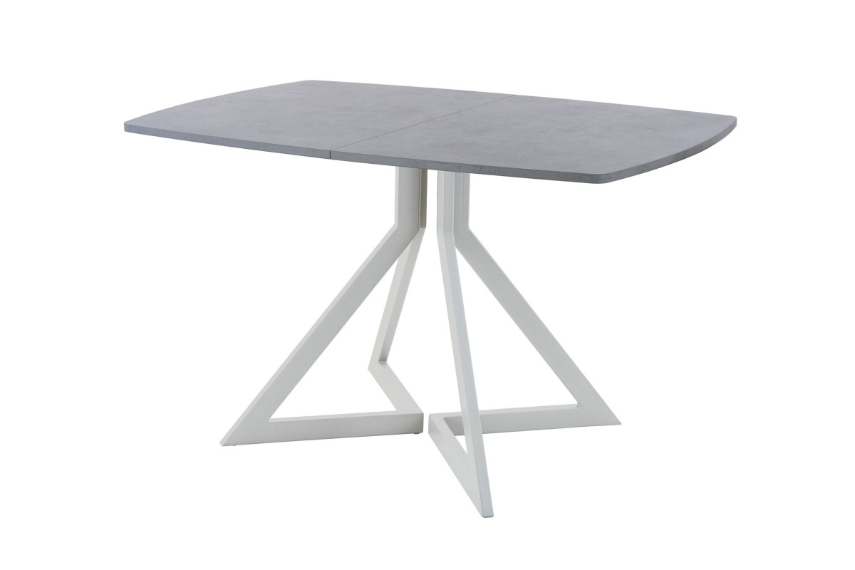 Обеденный стол AMC Elite (серии SLIM) / E20(1200) D6 (серебро/Бетон Чикаго светло-серый)