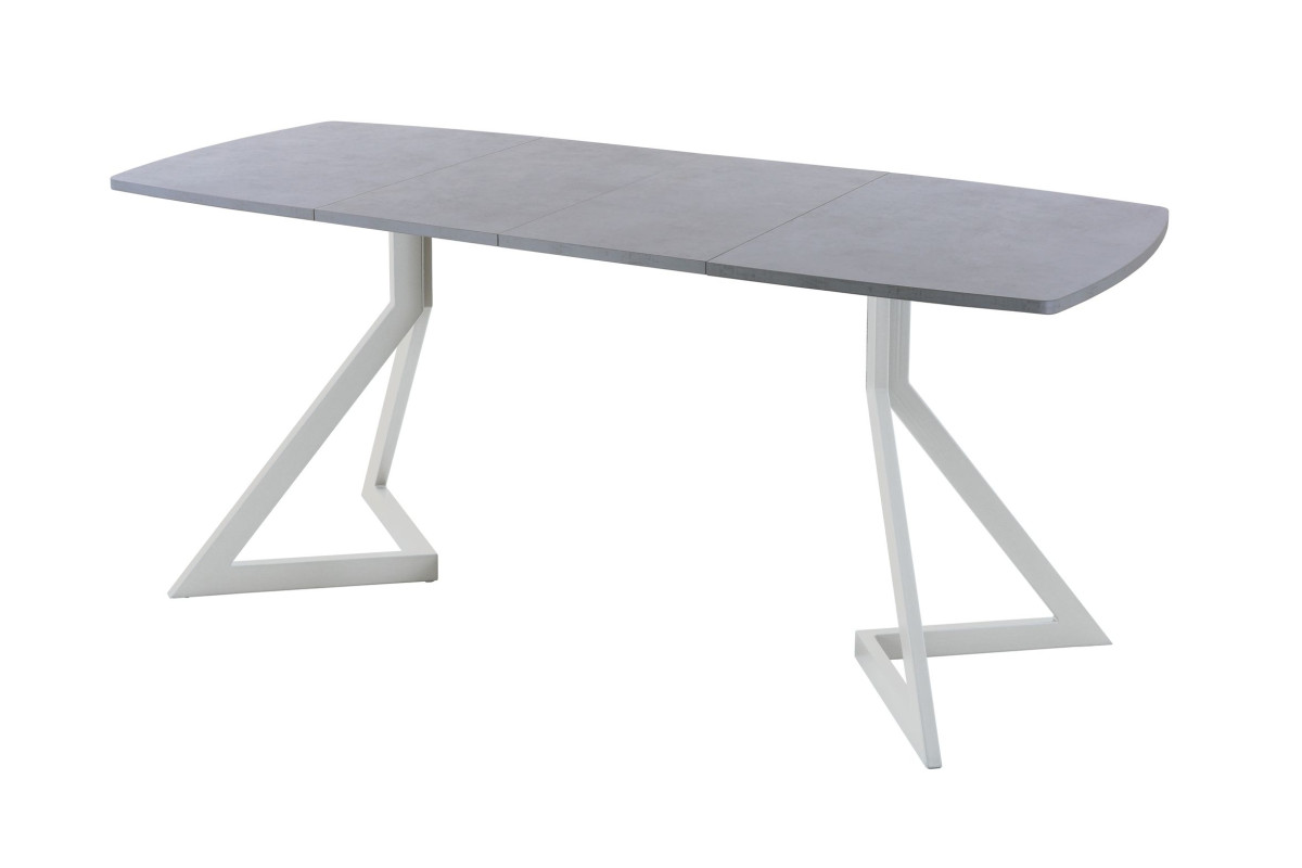 Обеденный стол AMC Elite (серии SLIM) / E20(1200) D6 (серебро/Бетон Чикаго светло-серый)