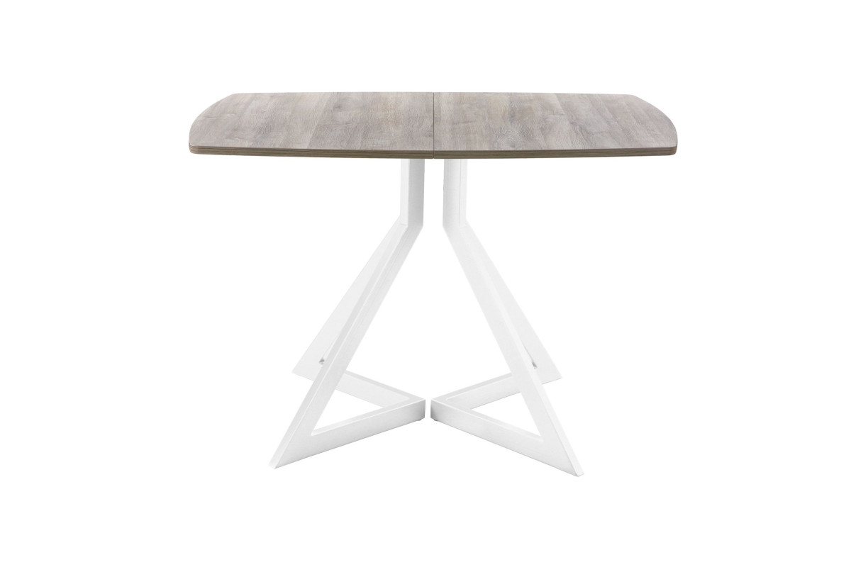 Обеденный стол AMC Elite (серии SLIM) / E20(1100) D6 (белый/Дуб Уайт-Ривер песочно-бежевый)