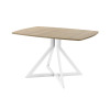 Обеденный стол AMC Elite (серии SLIM) / E20(1200) D6 (белый/Дуб Небраска Натуральный)