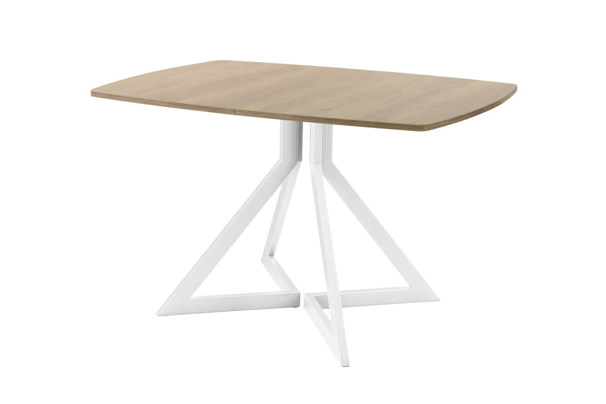Обеденный стол AMC Elite (серии SLIM) / E20(1200) D6 (белый/Дуб Небраска Натуральный)