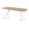 Обеденный стол AMC Elite (серии SLIM) / E20(1200) D6 (белый/Дуб Небраска Натуральный)