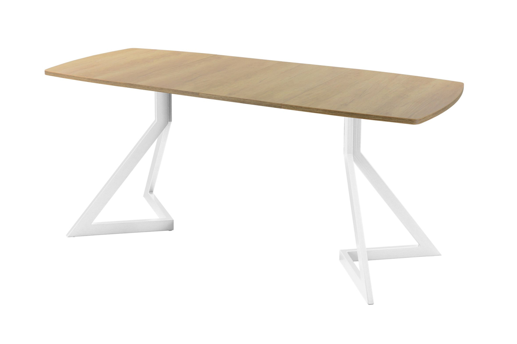 Обеденный стол AMC Elite (серии SLIM) / E20(1100) D6 (белый/Дуб Небраска Натуральный)