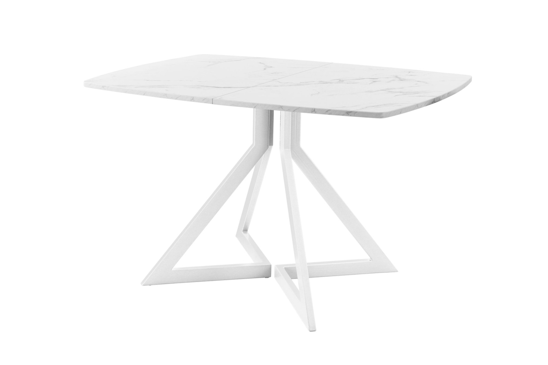 Обеденный стол AMC Elite (серии SLIM) / E20(1100) D6 (белый/Мрамор Кристалл)