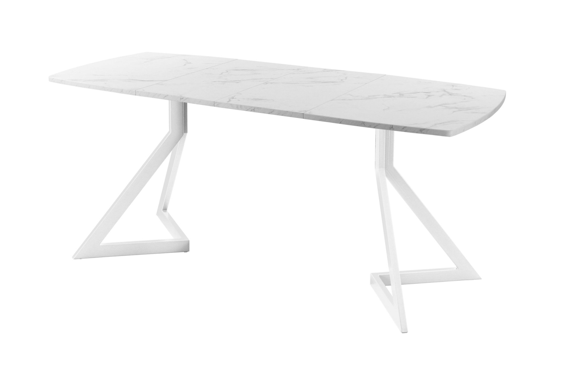 Обеденный стол AMC Elite (серии SLIM) / E20(1100) D6 (белый/Мрамор Кристалл)