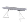 Обеденный стол AMC Elite (серии SLIM) / E20(1100) D6 (белый/Бетон Чикаго светло-серый)