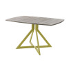Обеденный стол AMC Elite (серии SLIM) / E20(1100) D6 (золото/Дуб Уайт-Ривер песочно-бежевый)