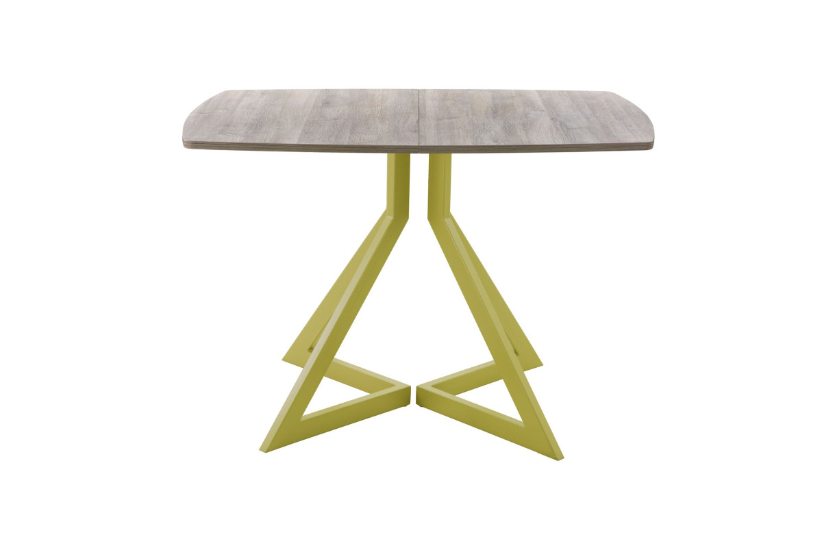 Обеденный стол AMC Elite (серии SLIM) / E20(1100) D6 (золото/Дуб Уайт-Ривер песочно-бежевый)