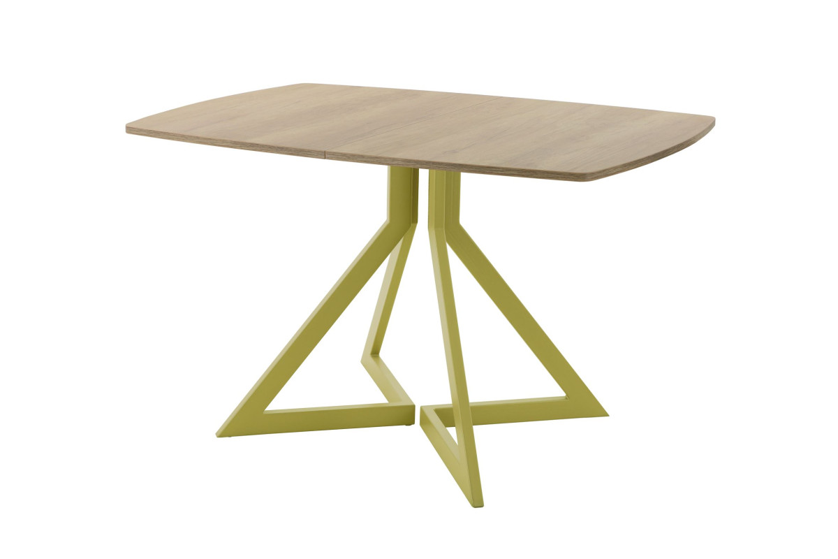 Обеденный стол AMC Elite (серии SLIM) / E20(1200) D6 (золото/Дуб Небраска Натуральный)