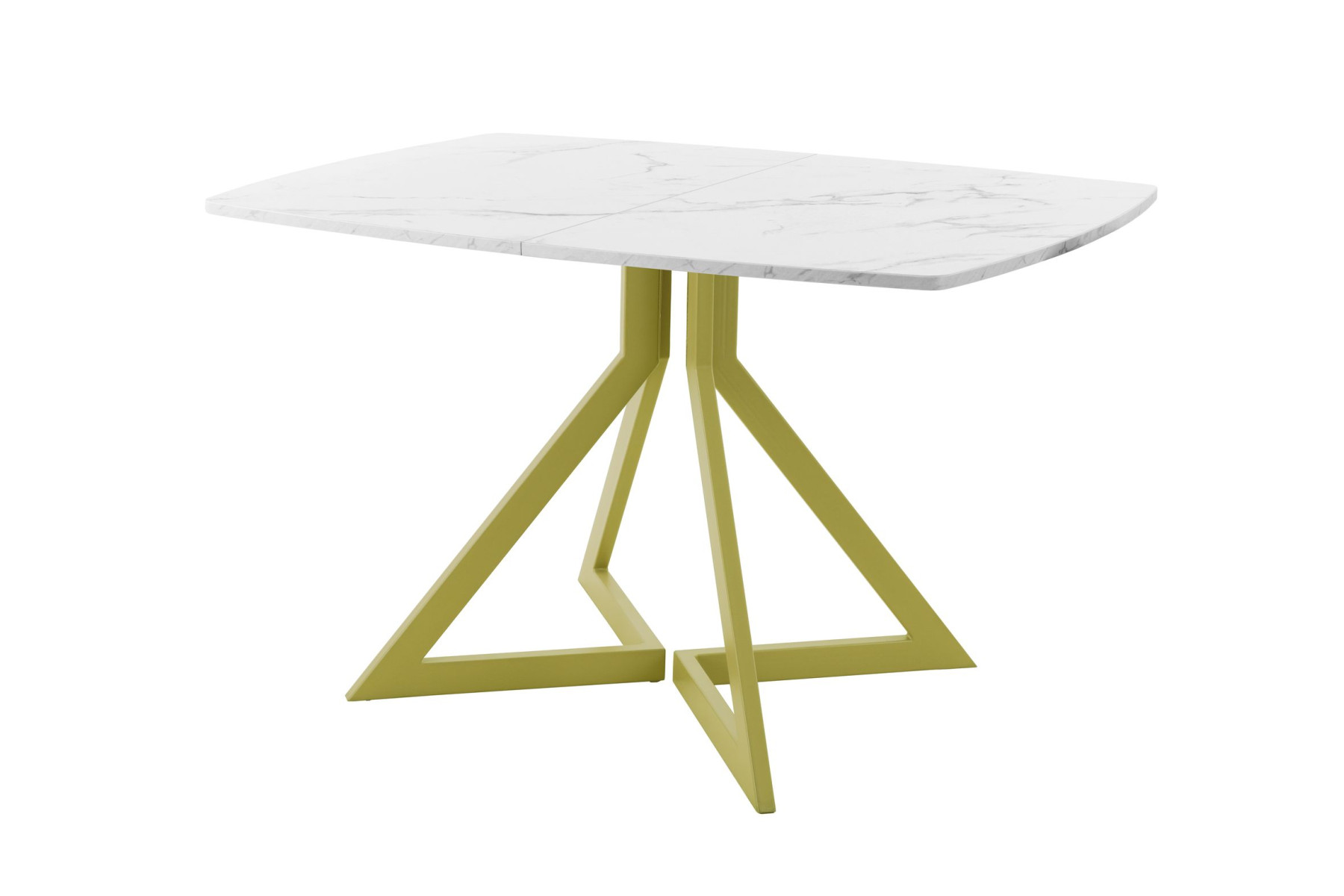Обеденный стол AMC Elite (серии SLIM) / E20(1200) D6 (золото/Мрамор Кристалл)
