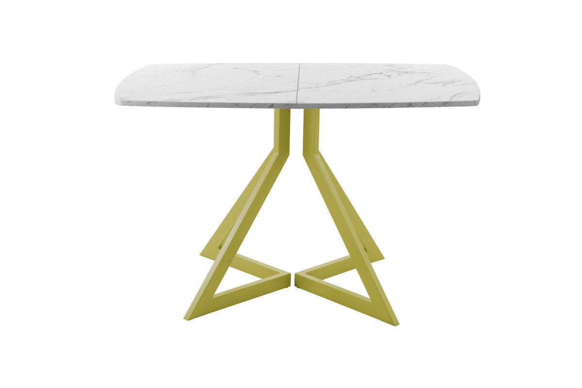 Обеденный стол AMC Elite (серии SLIM) / E20(1200) D6 (золото/Мрамор Кристалл)