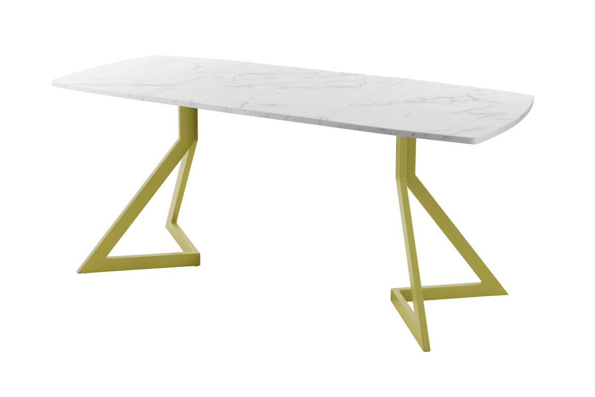 Обеденный стол AMC Elite (серии SLIM) / E20(1200) D6 (золото/Мрамор Кристалл)